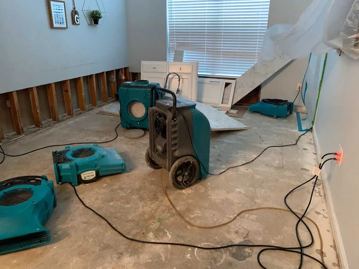 Dehumidifier in flood-cut room for Water Extraction & Removal in Gloucester City